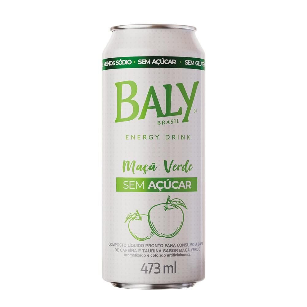 Bebida Energética BALY sem Açúcar Maça Verde 473ml