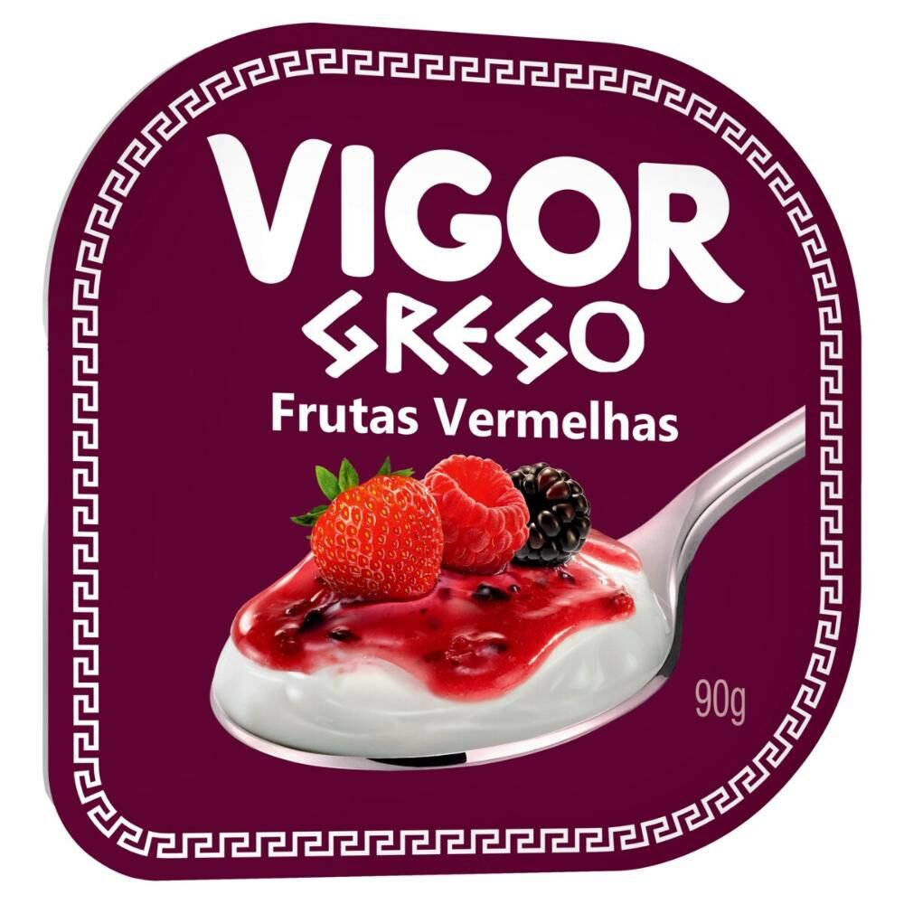 Iogurte Grego Calda Frutas Vermelhas VIGOR Pote 90g