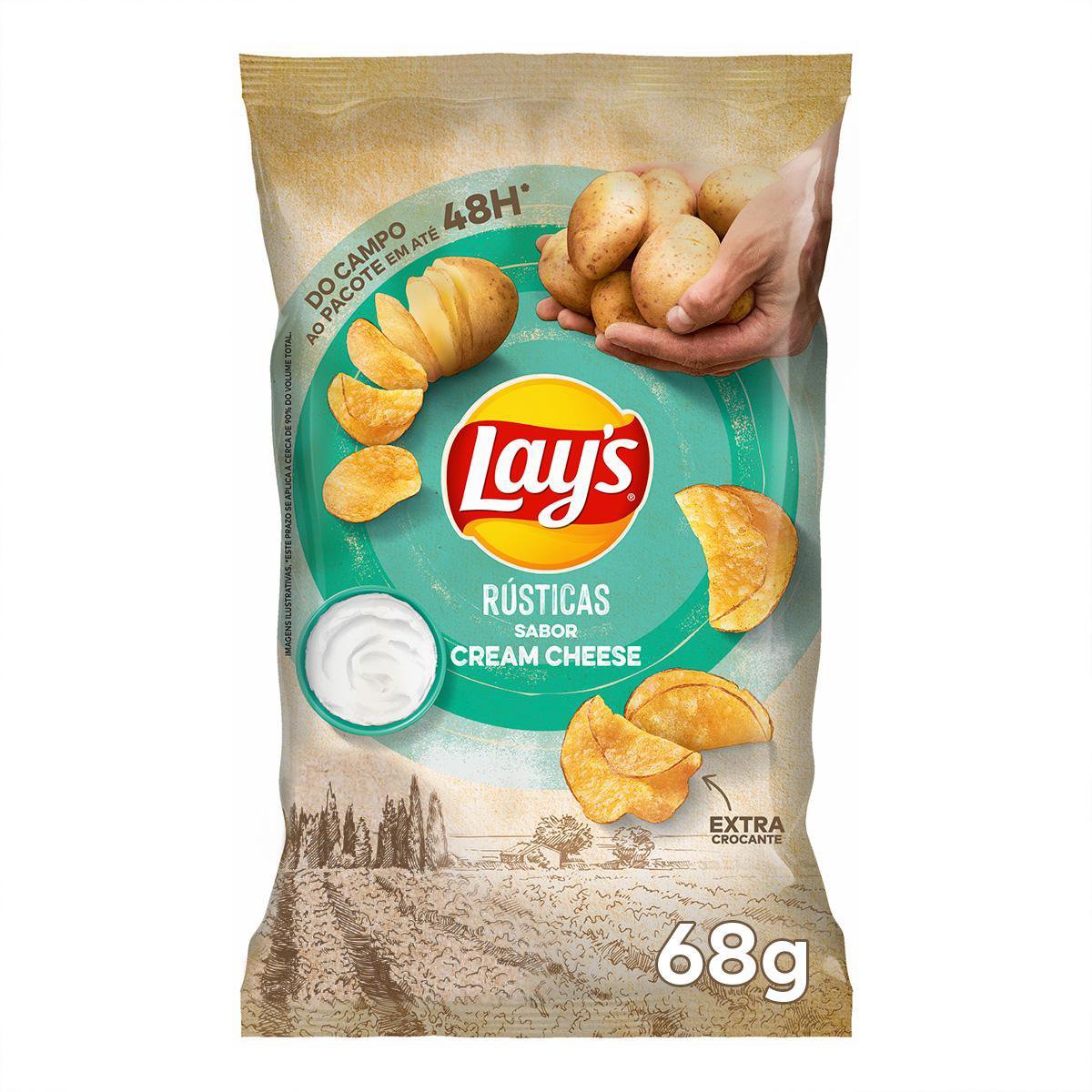 Batata Frita LAY'S Rústica Cream Cheese 68g