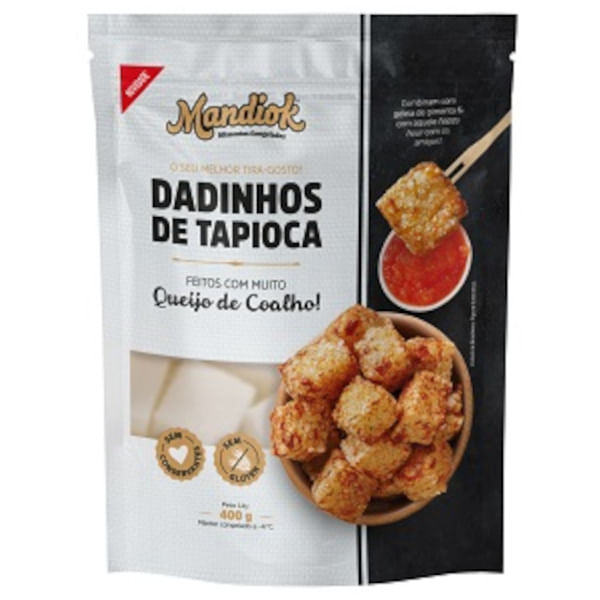 Dadinhos de Tapioca MANDIOK com Queijo Coalho sem Glúten 400g