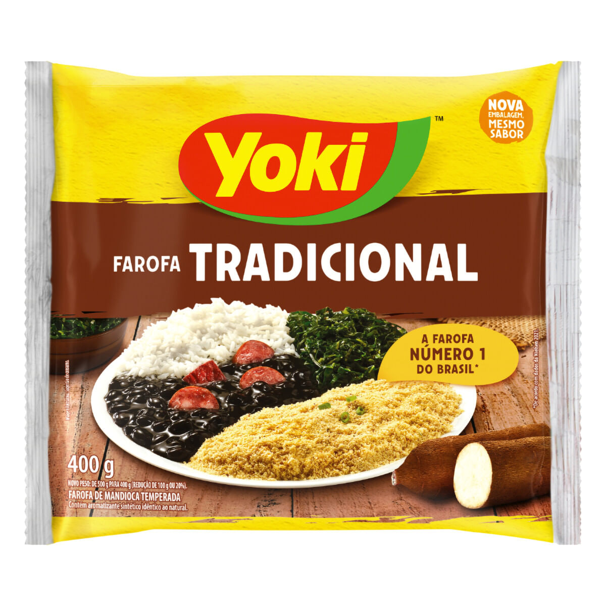 Farofa de Mandioca Tradicional YOKI Pacote 400g