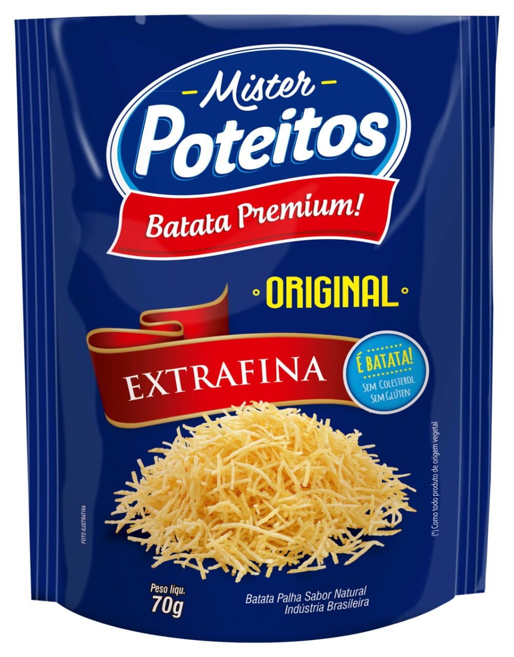 Batata Palha MISTER POTEITOS Premium Original Extrafina sem Glúten 70g