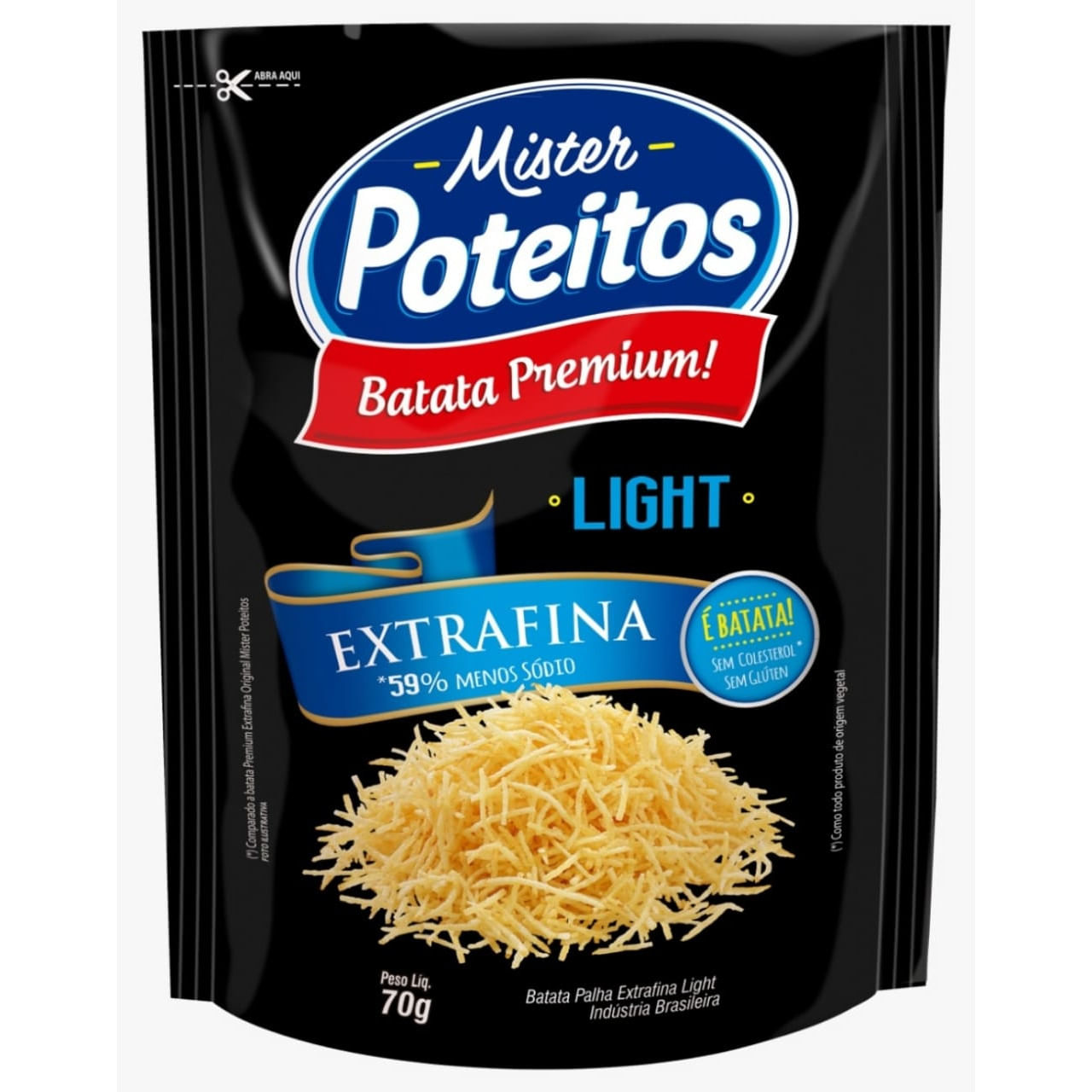 Batata Palha MISTER POTEITOS Premium Extra Fina Light sem Glúten 70g