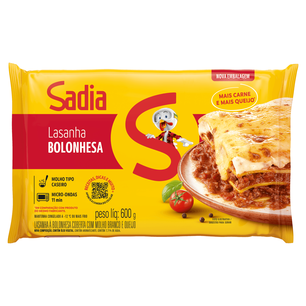 Lasanha SADIA Bolonhesa 600g