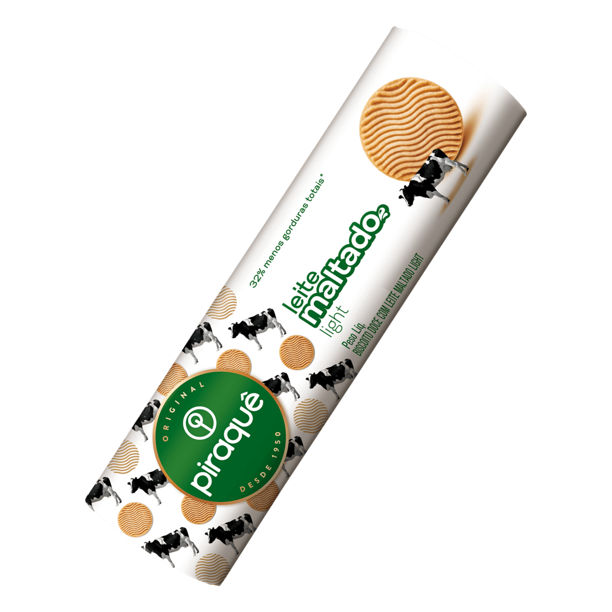 Biscoito PIRAQUÊ Light Leite Maltado 132g