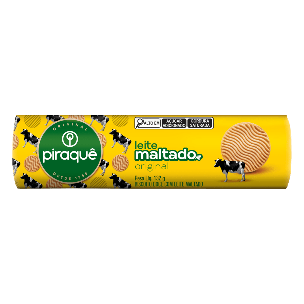 Biscoito PIRAQUÊ Leite Maltado Original 132g