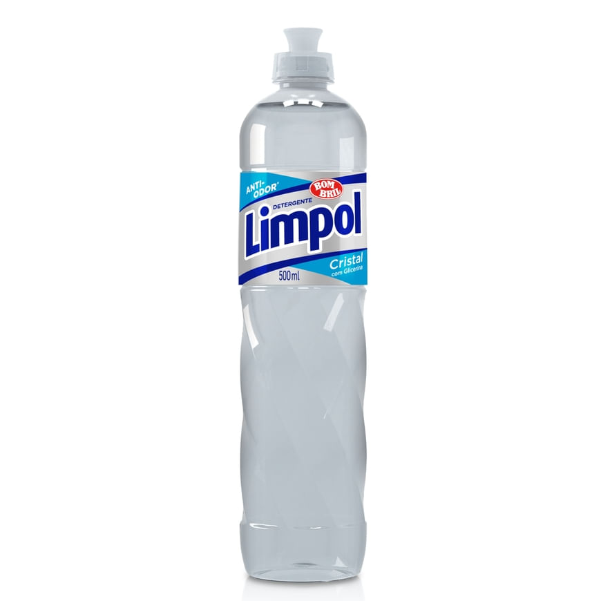 Detergente Líquido Lava Louças LIMPOL Cristal 500ml