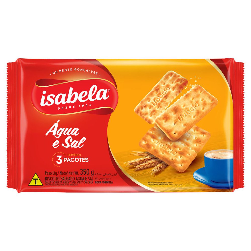 Biscoito ISABELA Água e Sal 350g