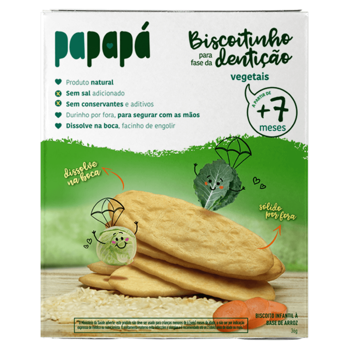 Biscoito PAPAPÁ Infantil Vegetais 36g