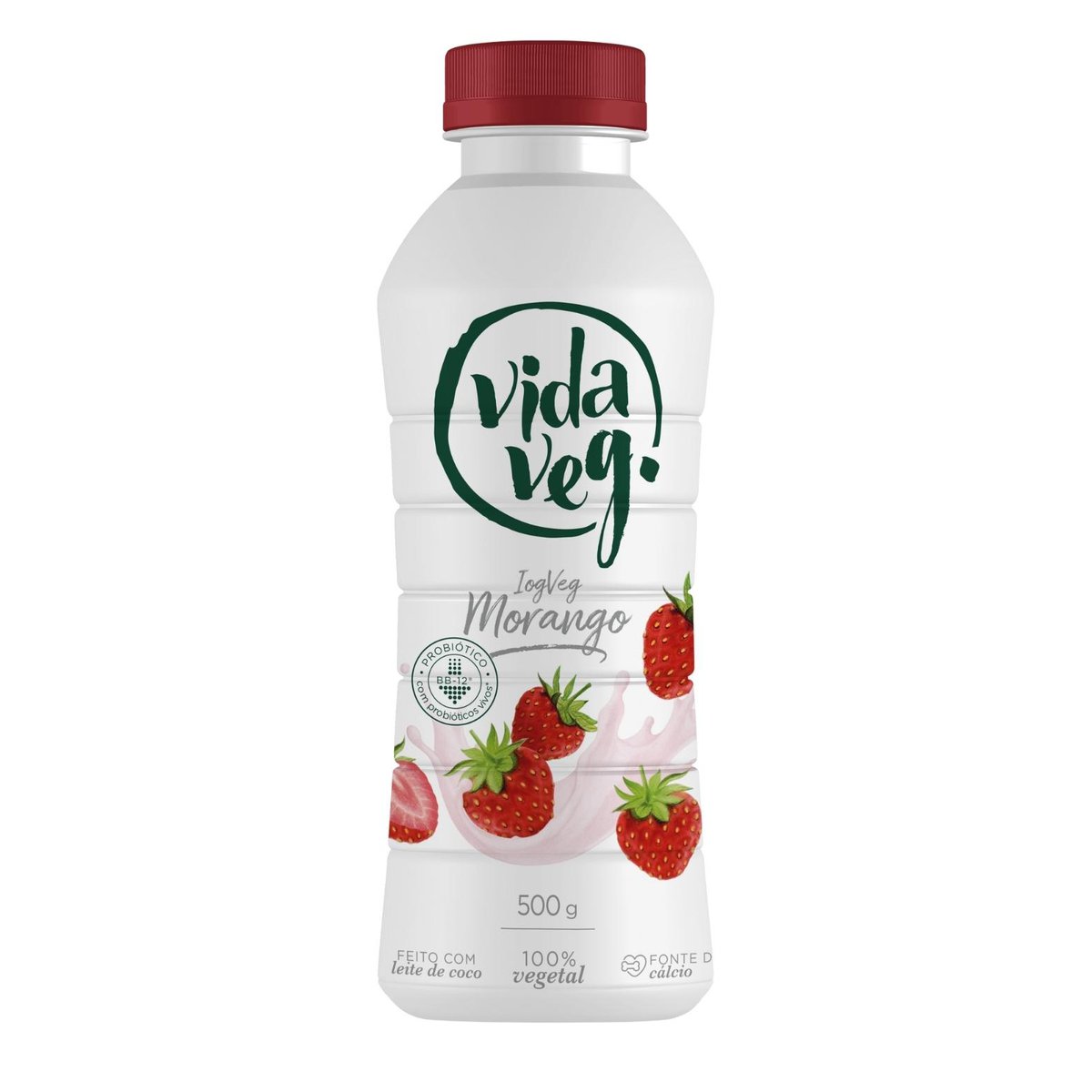 Iogurte Vegano Sabor Morango VIDA VEG 500g