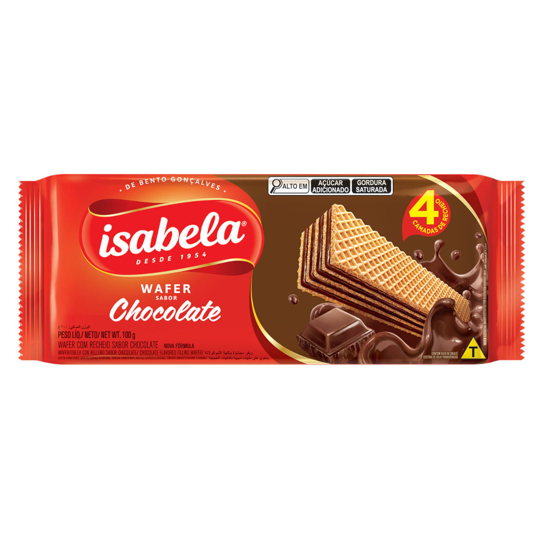 Biscoito ISABELA Wafer Chocolate 100g