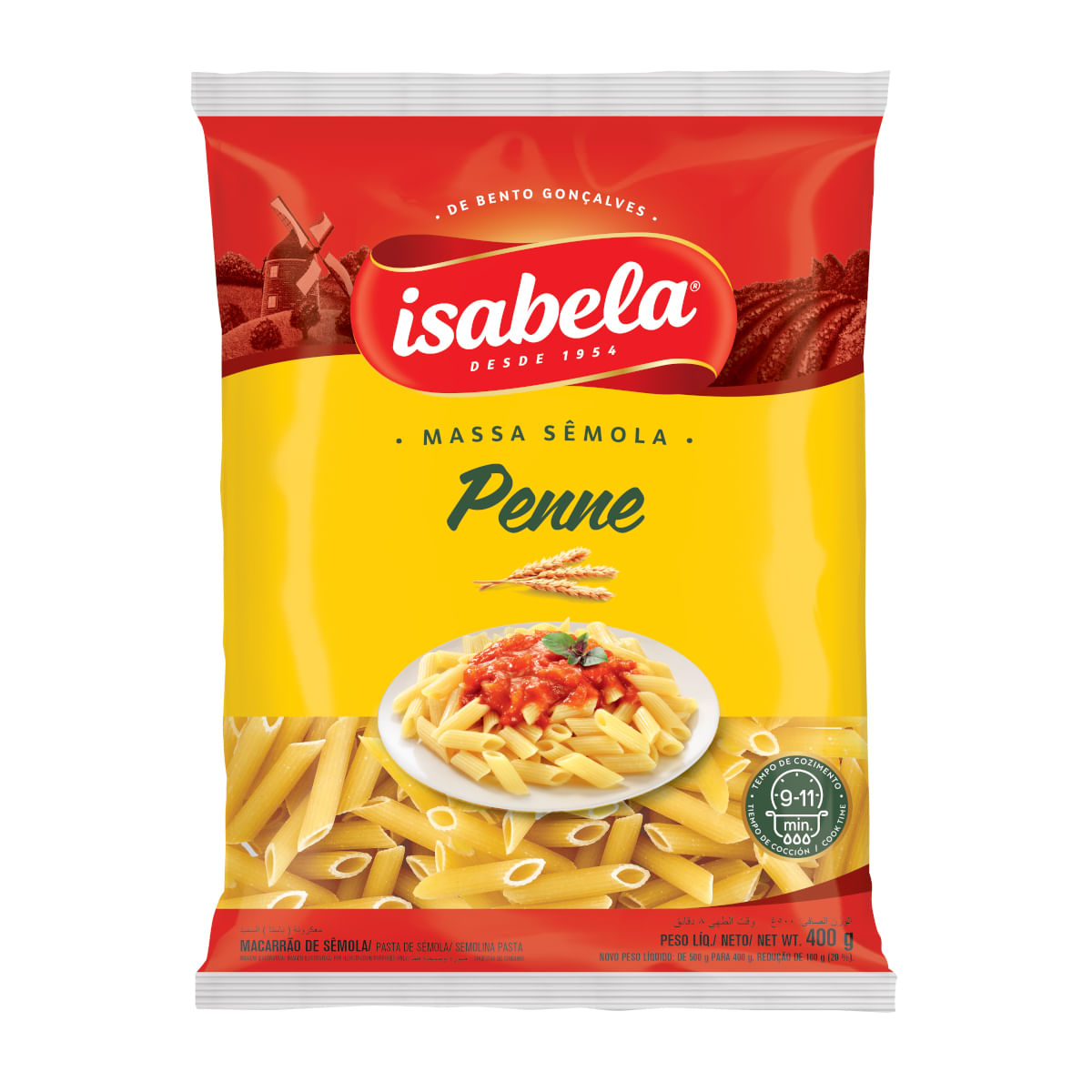 Macarrão de Sêmola Penne ISABELA 400g