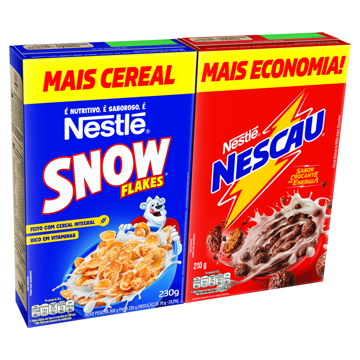 Cereal NESTLE Snow Flakes + Nescau 230g/210g