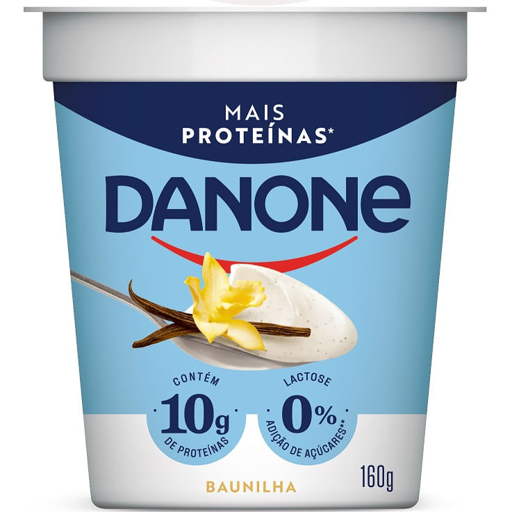 Iogurte DANONE Mais Proteína 10g Baunilha Zero Lactose 160g
