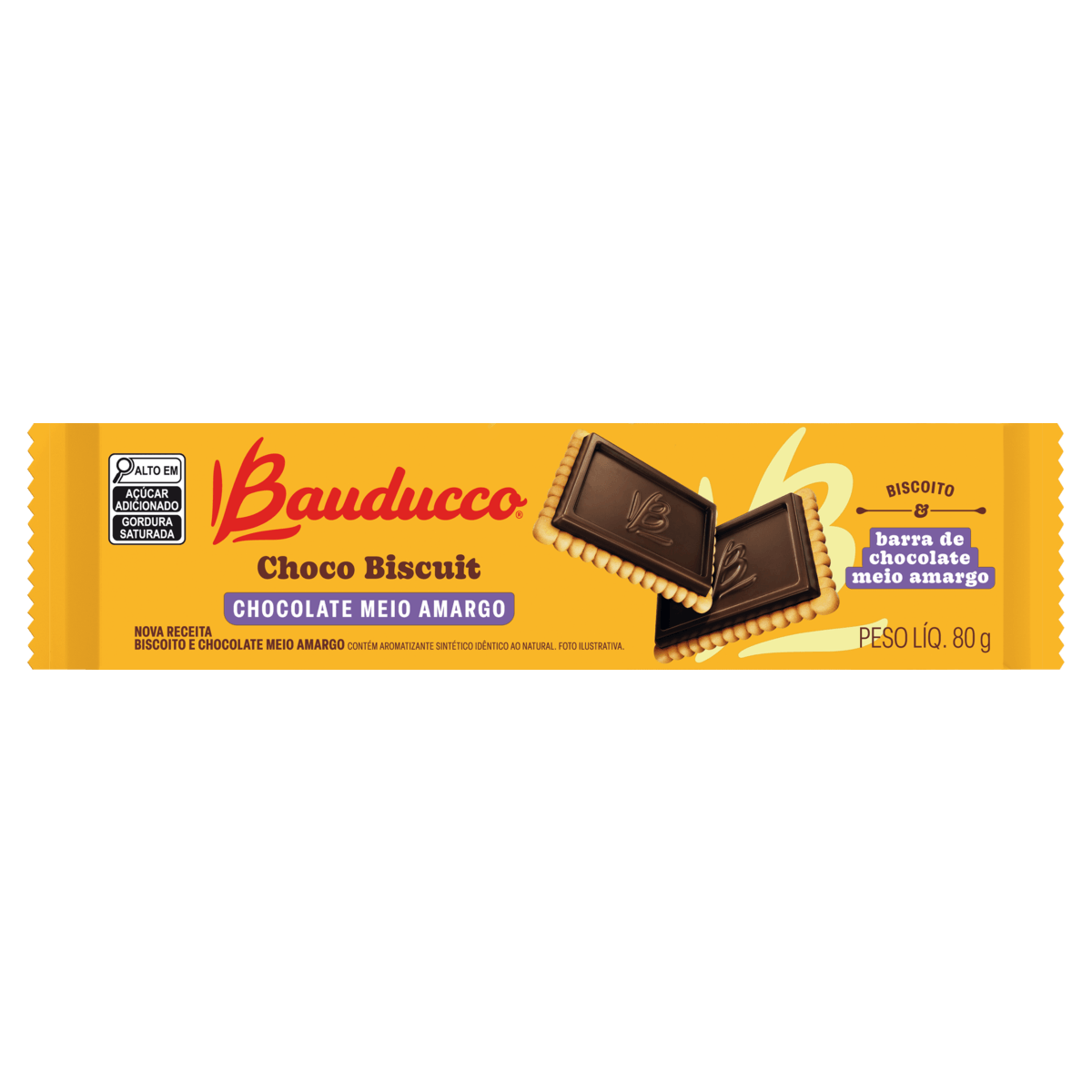 Biscoito BAUDUCCO Choco Biscuit Meio Amargo 80g