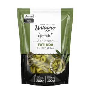 Azeitona UNIAGRO Gourmet Fatiada 100g