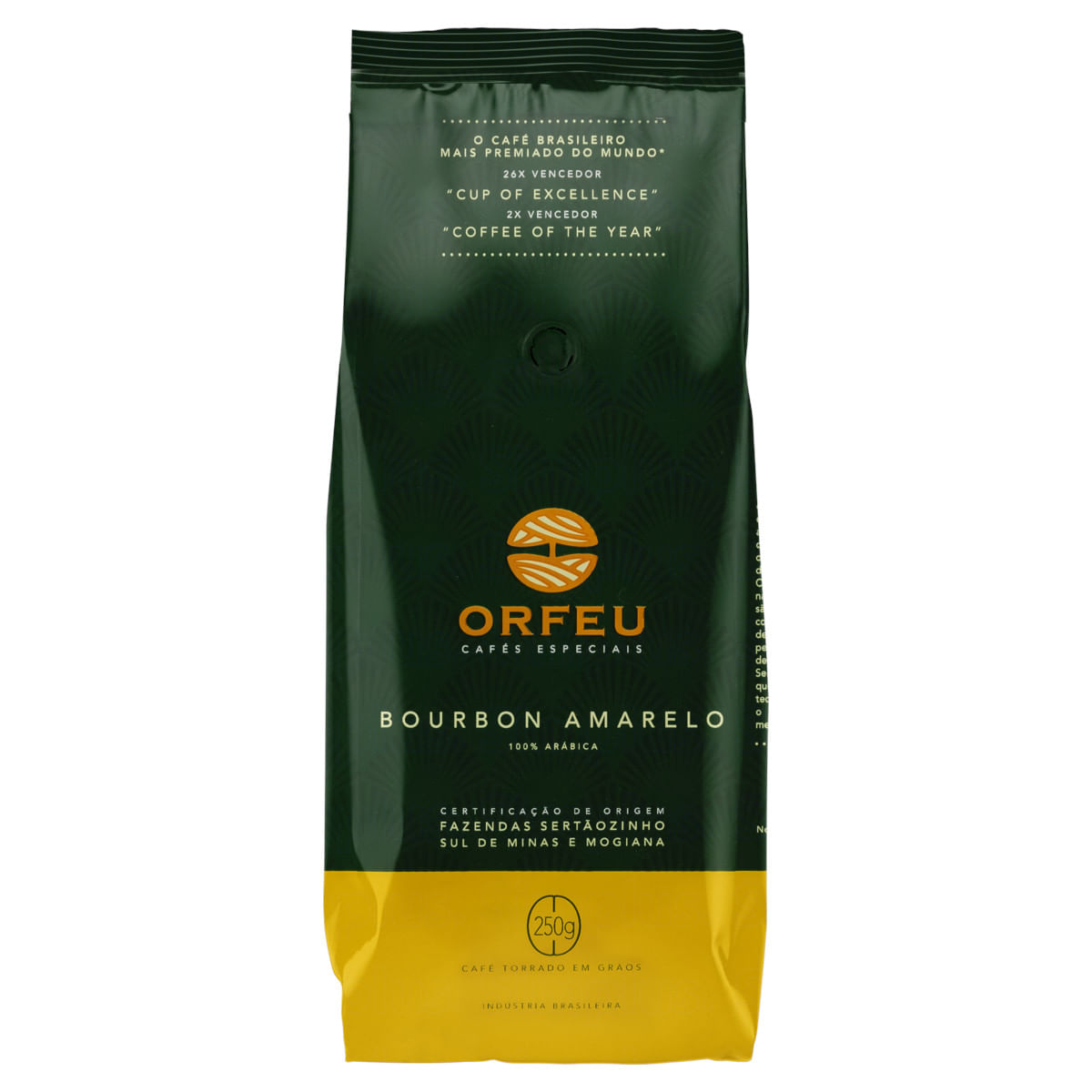 Café ORFEU Bourbon Amarelo Grãos 250g