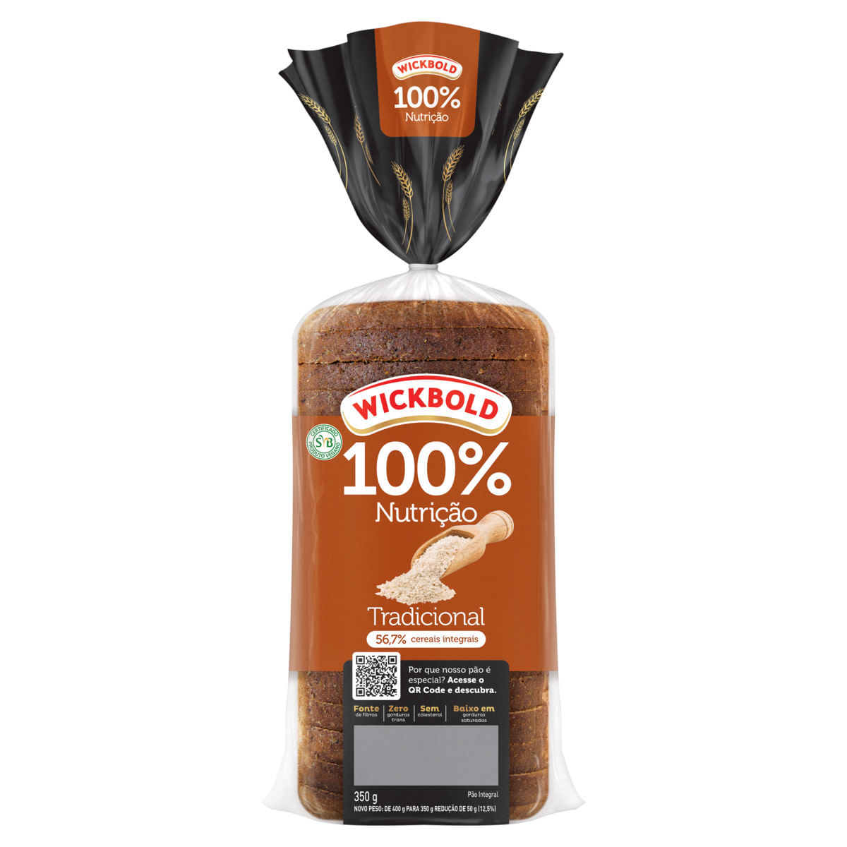 Pão WICKBOLD 100% Nutrição Integral 350g