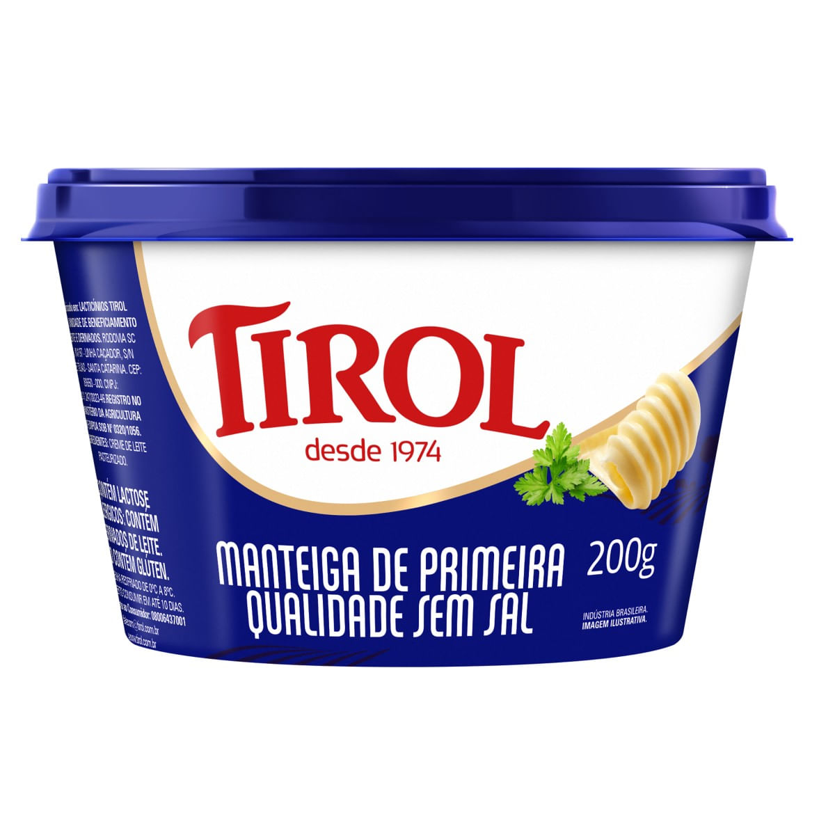 Manteiga Tirol Sem Sal 200g