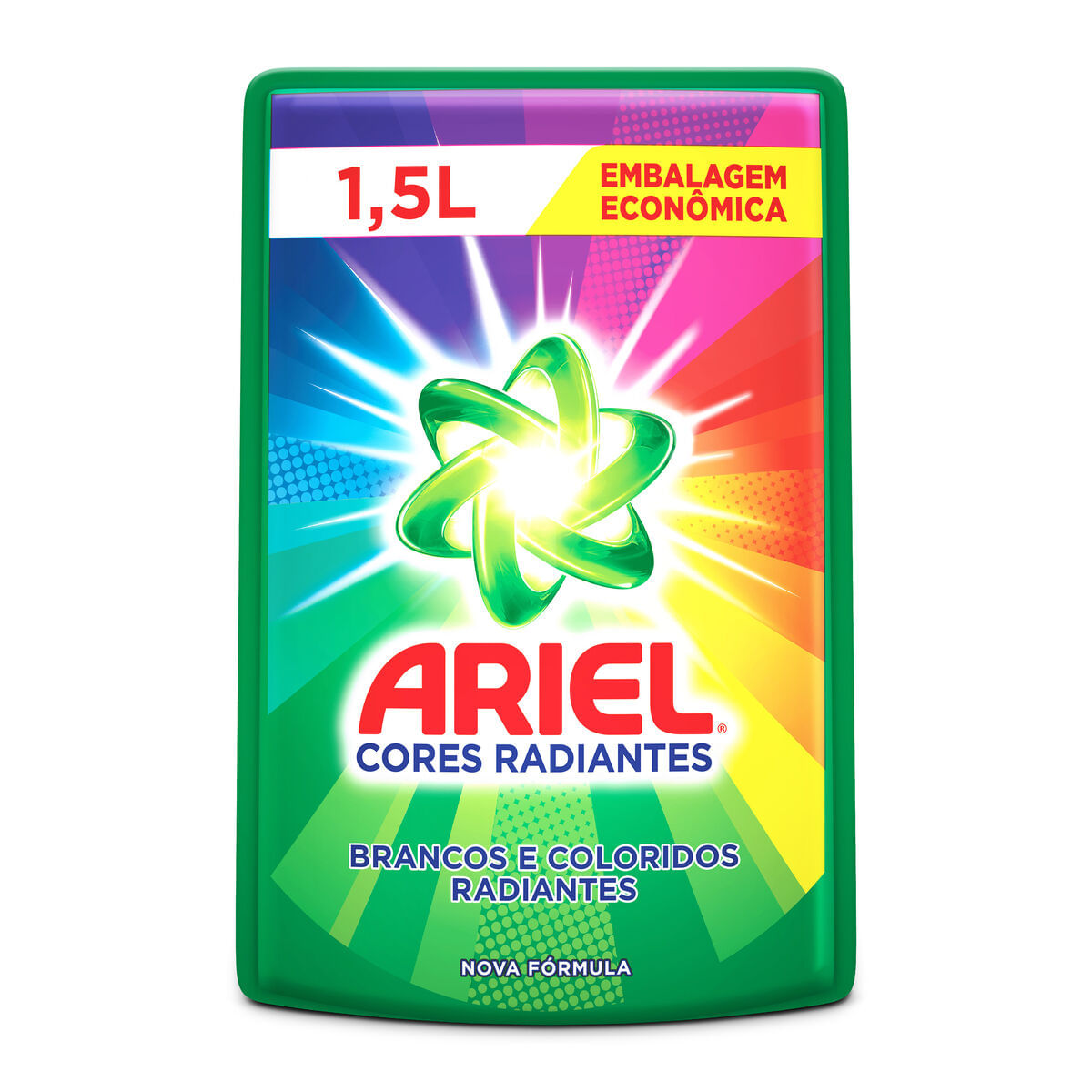 Refil Sabão Líquido ARIEL Cores Radiantes 1,5L