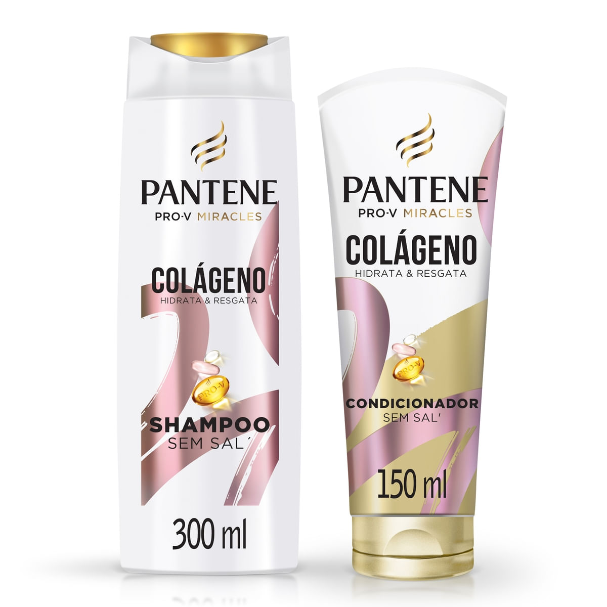 PANTENE Pro-V Miracles Colágeno Hidrata & Resgata Shampoo 300ml + PANTENE Pro-V Miracles Colágeno Hidrata & Resgata Condicionador 150ml Kit