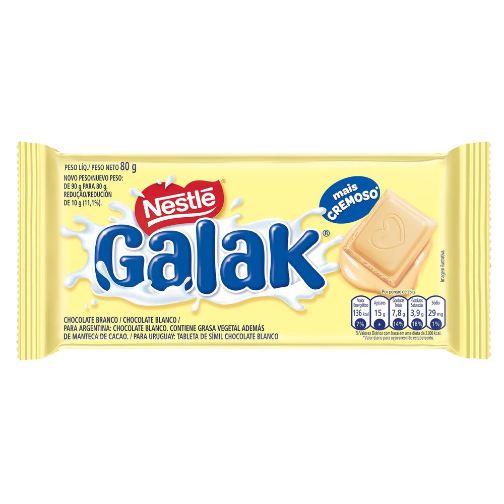 Chocolate Branco NESTLÉ Galak 80g