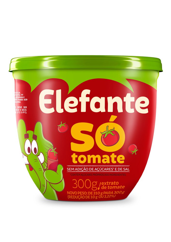 Extrato de Tomate ELEFANTE Só Tomate Pote 300g