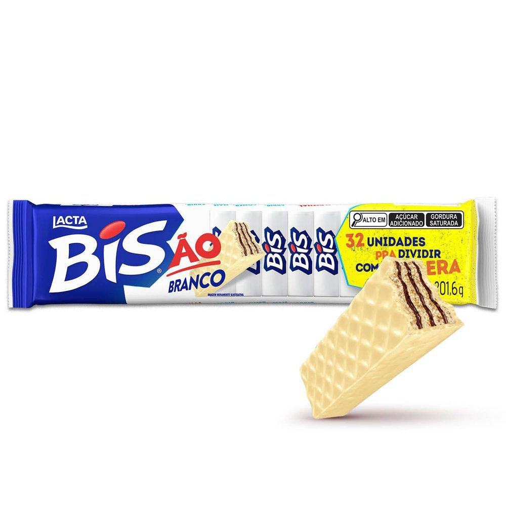 Chocolate LACTA Bisão Branco 201,6g