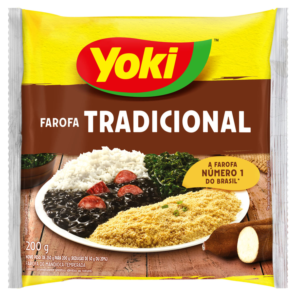 Farofa de Mandioca Tradicional YOKI Pacote 200g