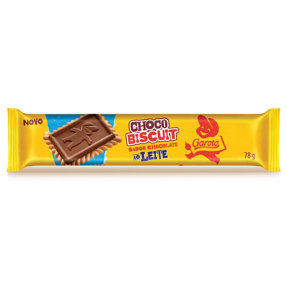 Biscoito com Chocolate Chocobiscuit GAROTO ao Leite 78g