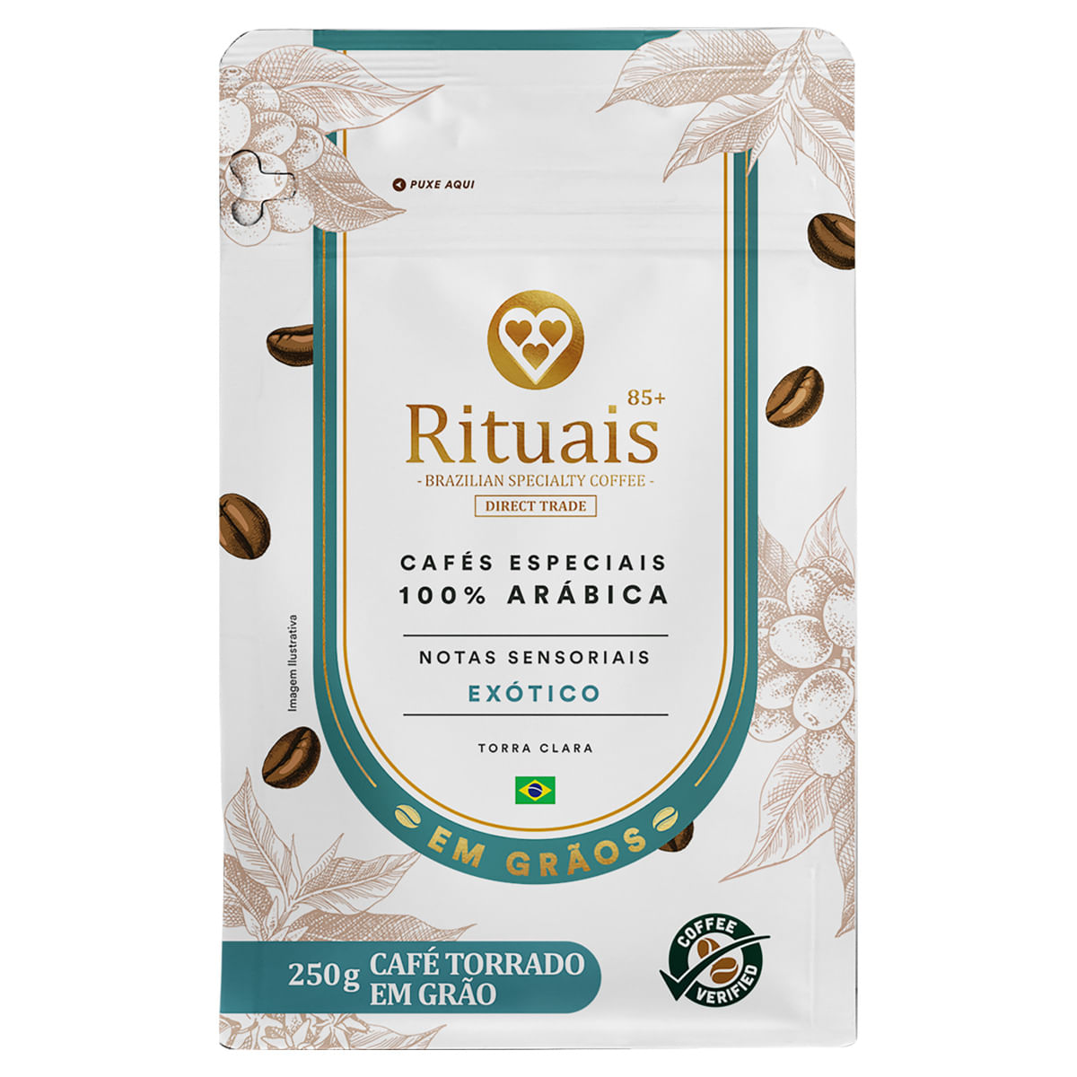Café 3 CORAÇÕES Rituais Exótico Torrado em Grão 250g