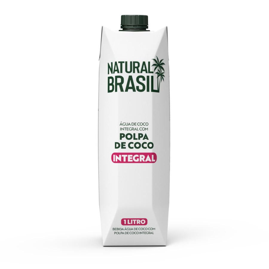 Agua de Coco NATURAL BRASIL Polpa de Coco Integral 1l