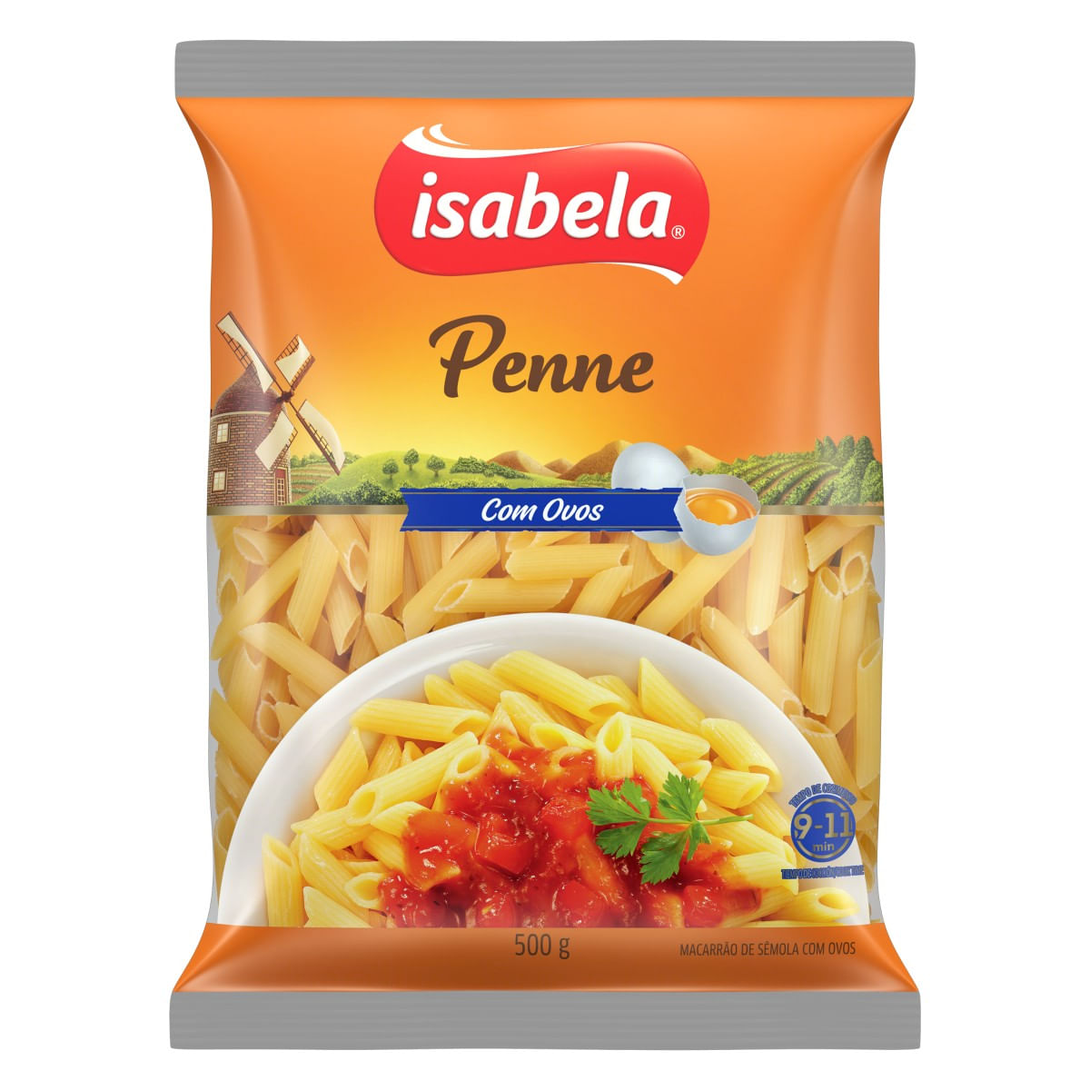 Massa ISABELA pena  com ovos 500g