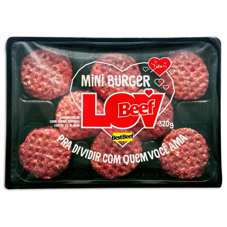 Mini Burguer Bovino LOV BEEF ATM 320g