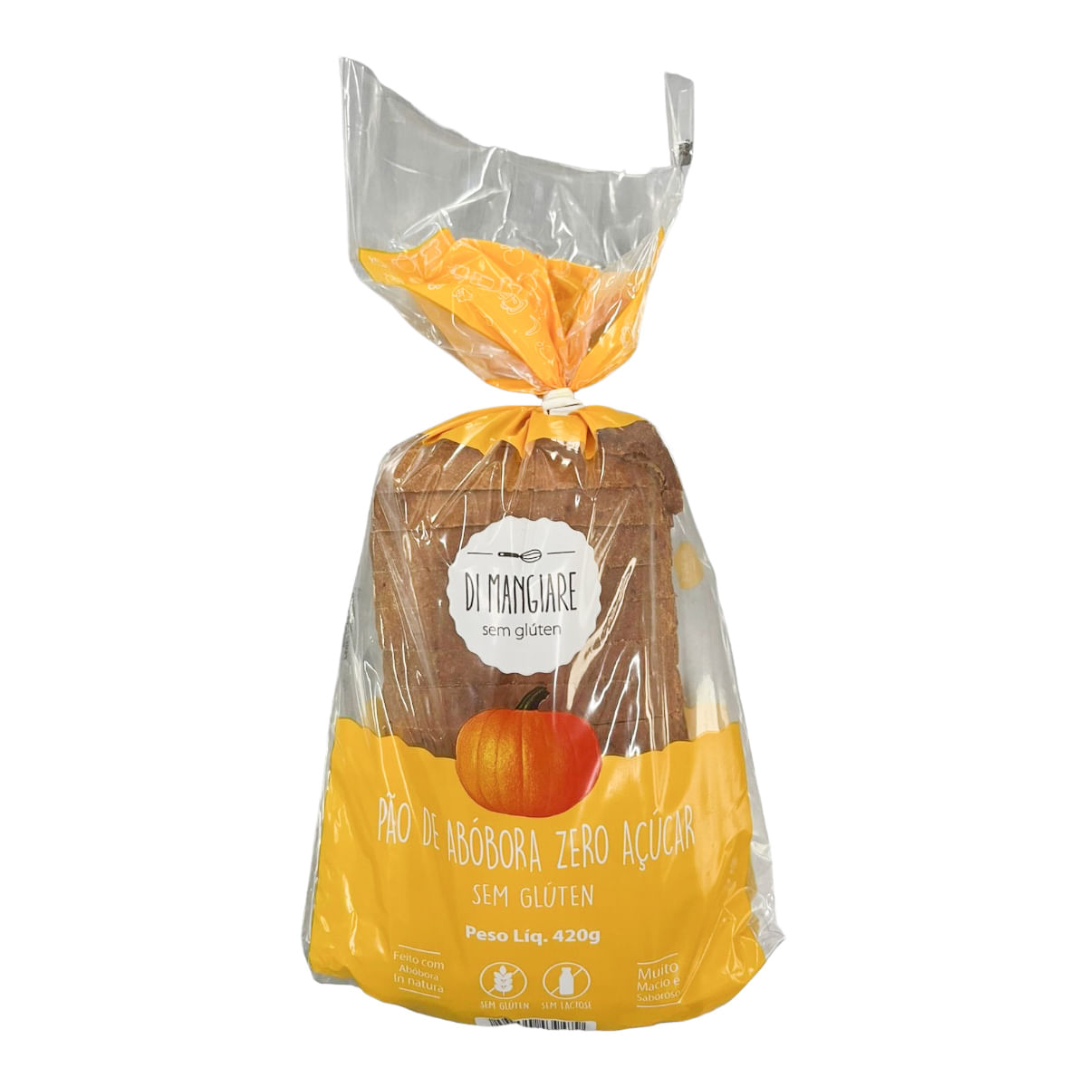 Pão DI MANGIARE Sem Glúten,Sem Lactose, Zero Açucar Abóbora 420g