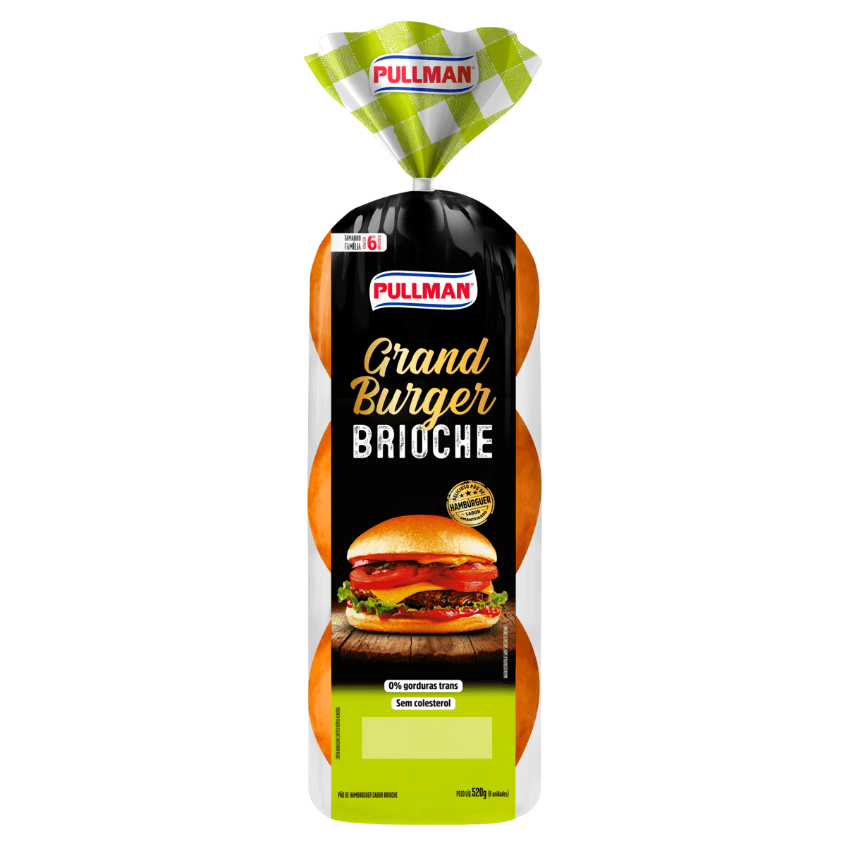 Pão Brioche para Hambúrguer PULLMAN Grand Burger 520g
