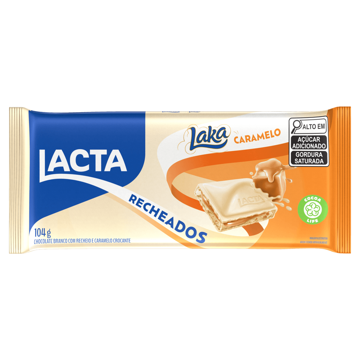 Chocolate LACTA Laka Recheados Caramelo 104g