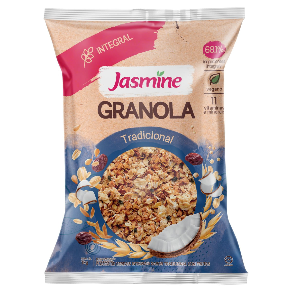 Granola JASMINE Integral com Frutas Tradicional 1kg