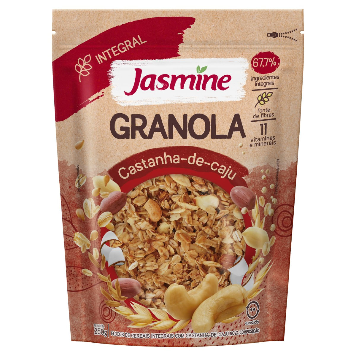 Granola JASMINE Integral Castanha-de-Caju Vegan 250g