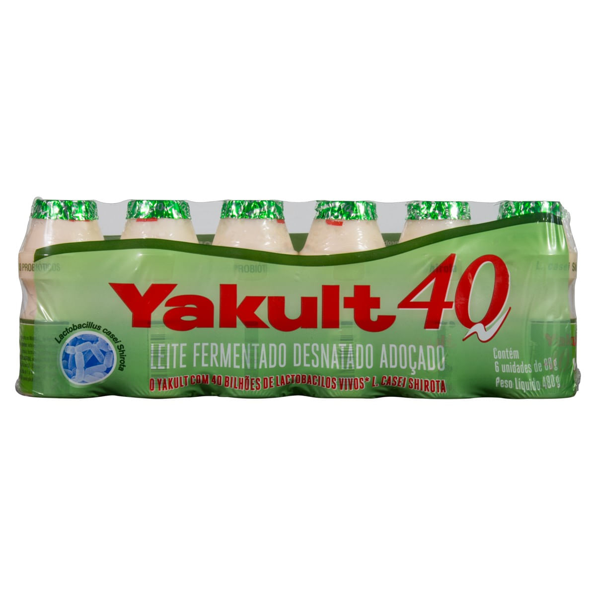 Leite Fermentado Yakult 40 Conjunto Com 6 Unidades 480g