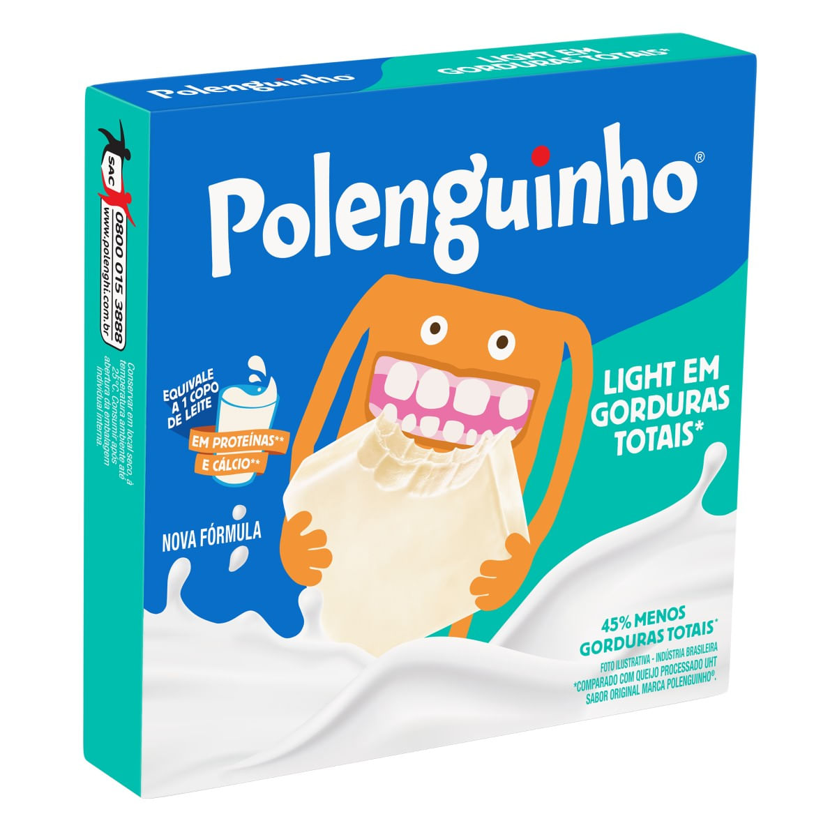 Queijo Polenguinho Light Com 4 Unidades 68g