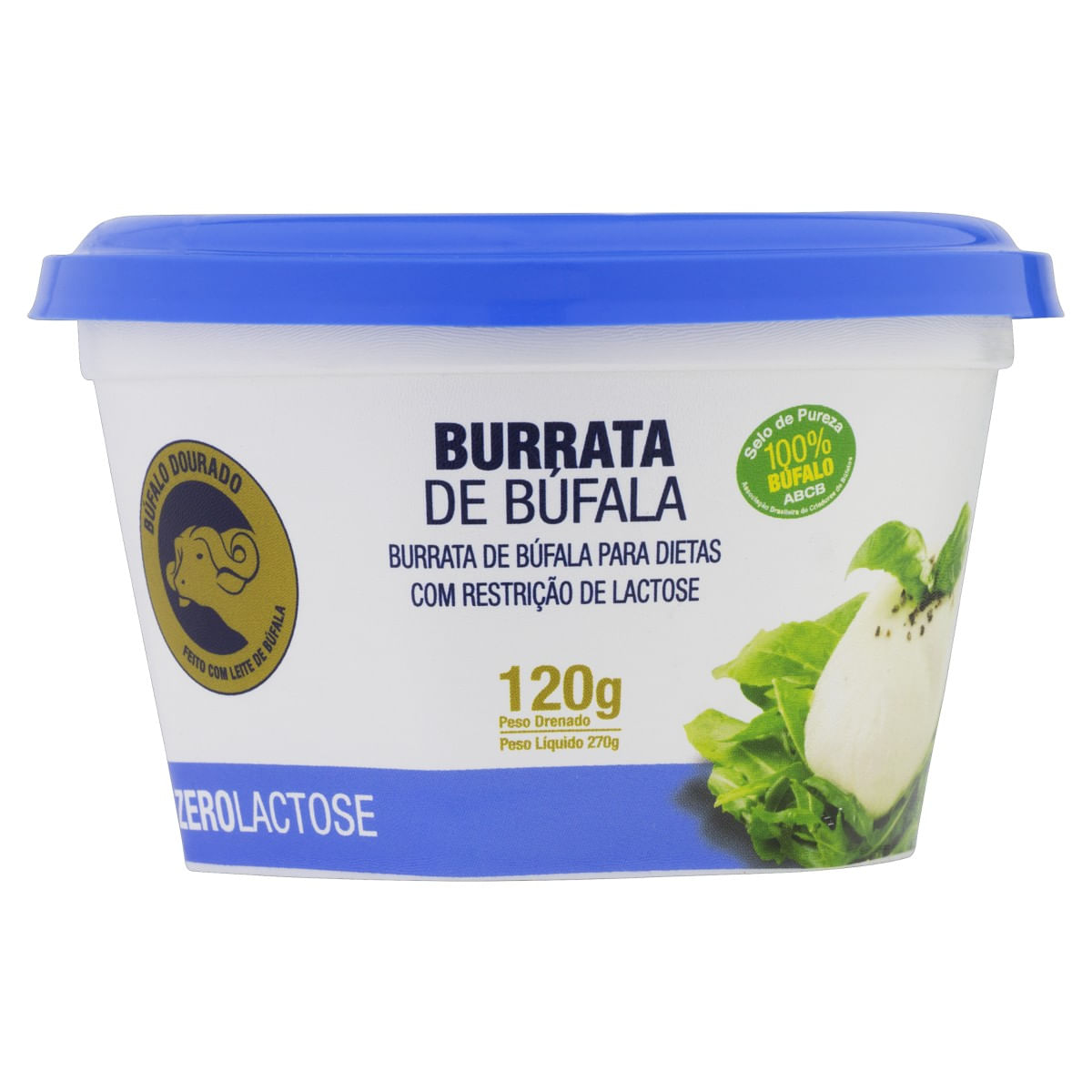 Burrata de Búfala BÚFALO DOURADO Zero Lactose 120g