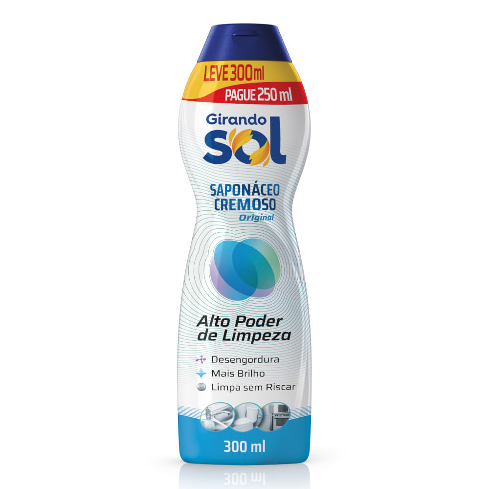 Saponáceo GIRANDO SOL Cremoso Original 300ml Leve 300ml Pague 250ml