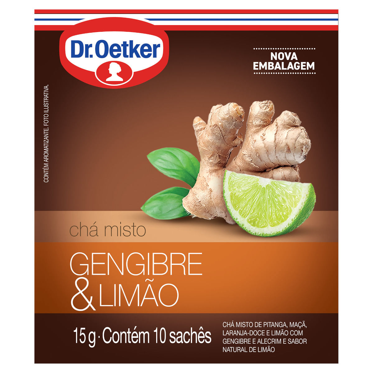 Chá DR OETKER Misto Gengibre & Limão 15g