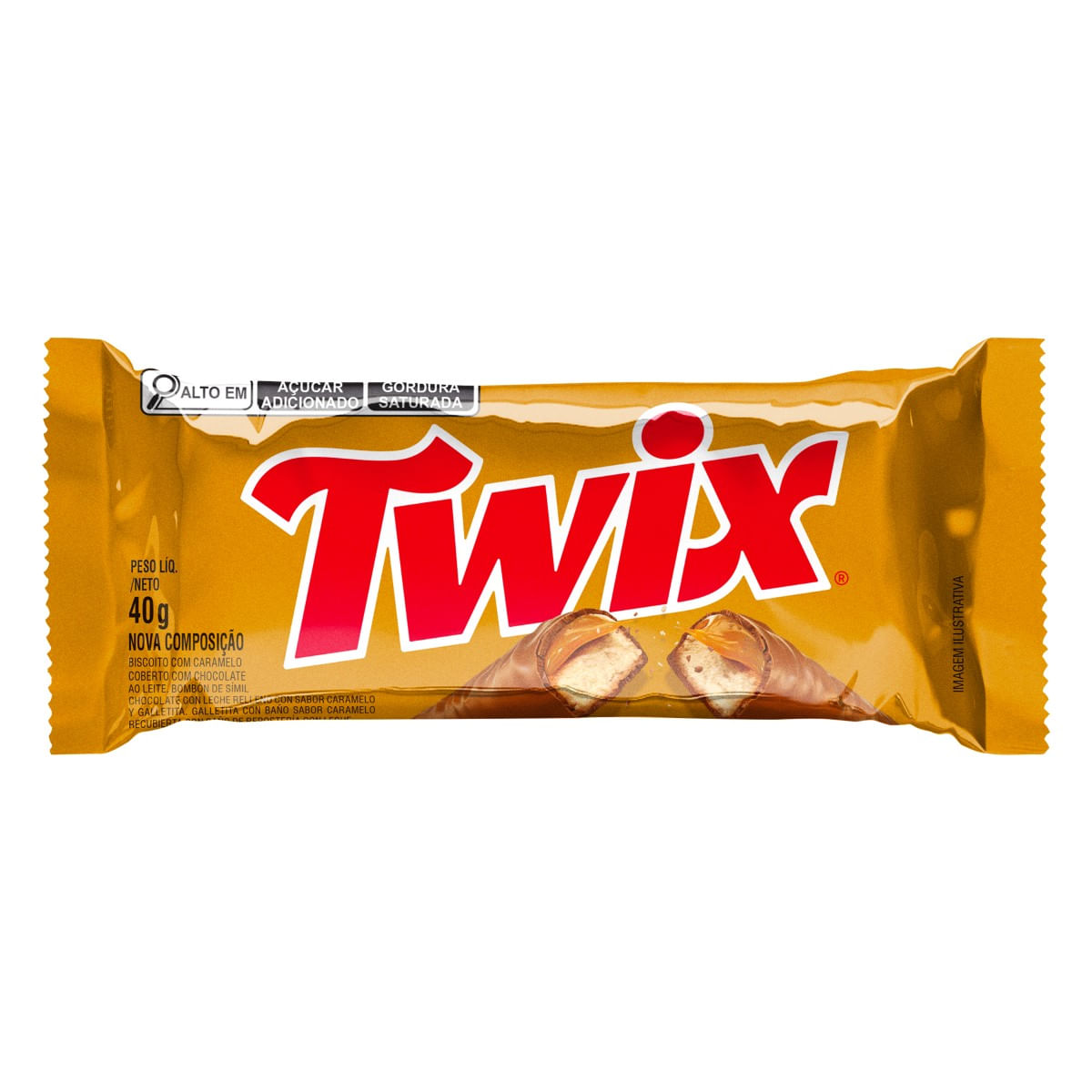 Chocolate TWIX Biscoito e Caramelo 40g