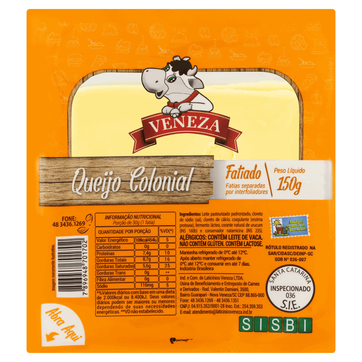Queijo VENEZA Colonial Fatiado 150g