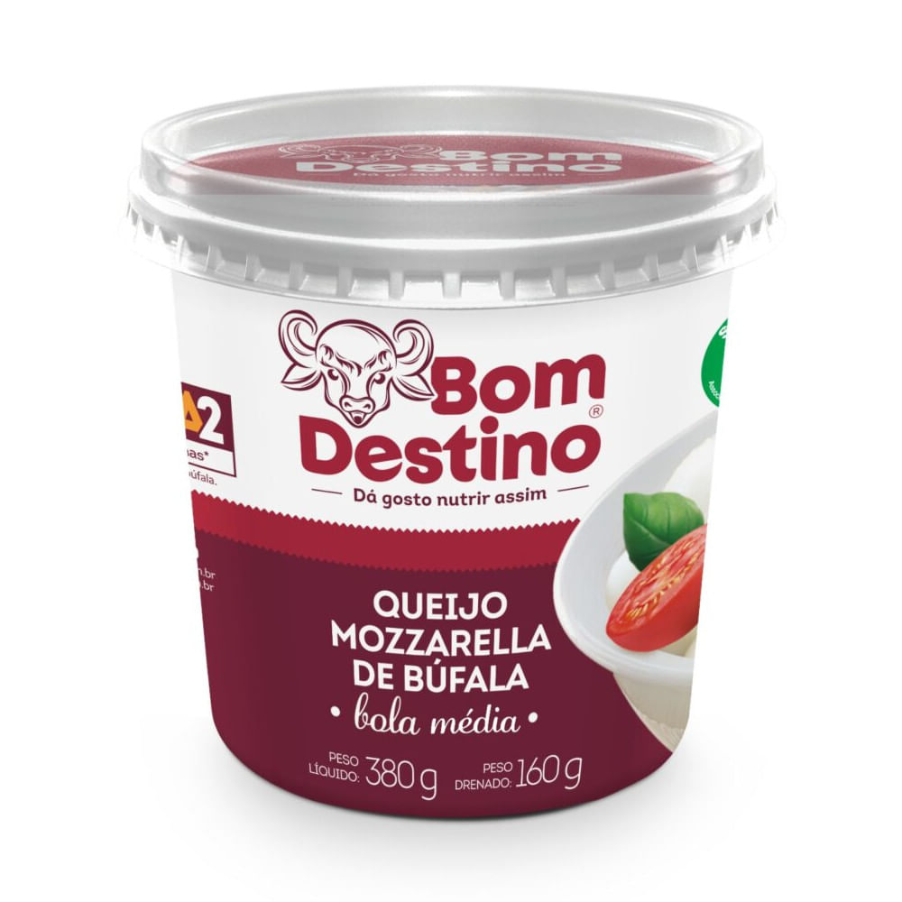 Queijo Mozzarela de Búfala BOM DESTINO Bolotinha Cereja 160g