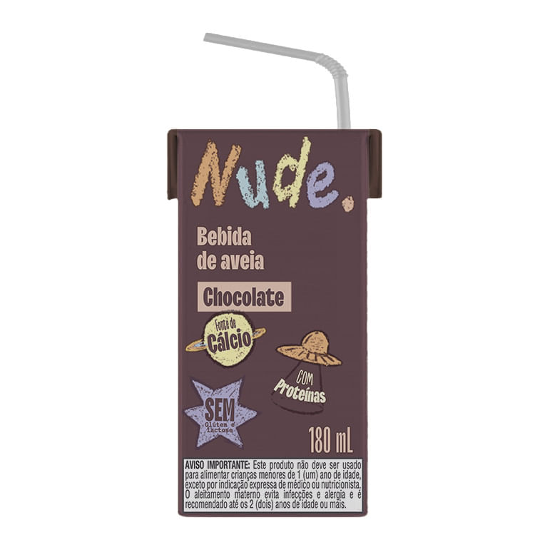 Bebida de Aveia NUDE Chocolate Sem Glúten e Sem Lactose 180ml
