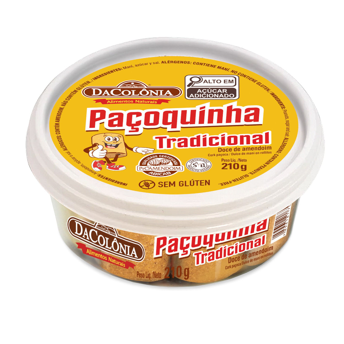 Paçoca Rolha DA COLÔNIA 210g