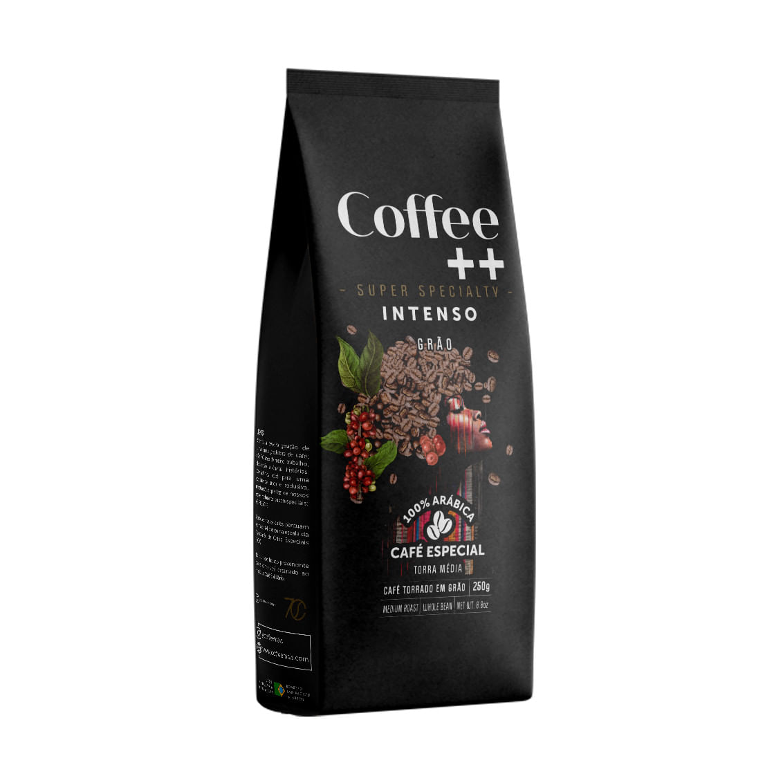 Café COFFEE++ em Grão Intenso 250g